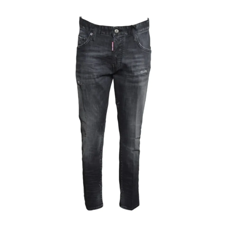 Dsquared2 Skater S74LB1983 jeans nero uomo elasticizzato