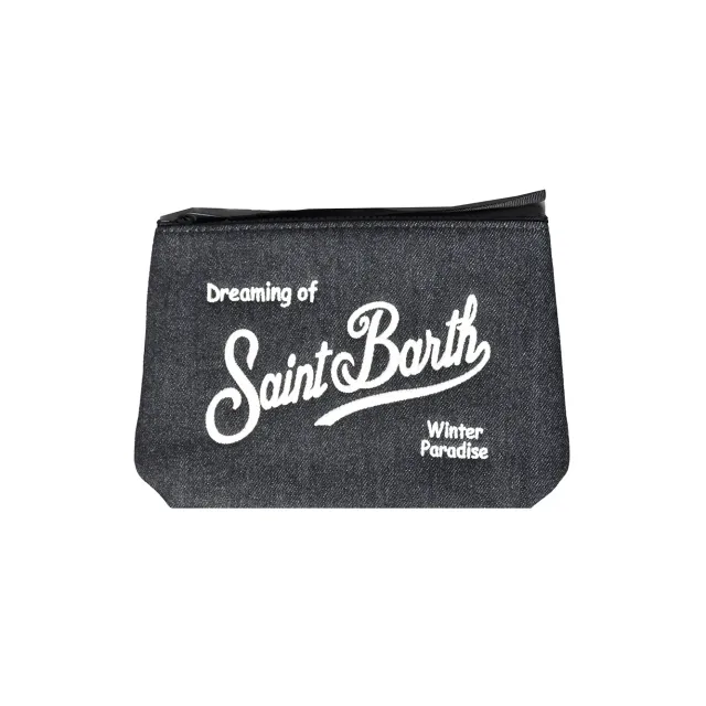 MC2 Saint Barth ALI0031 pochette denim nero taglia unica
