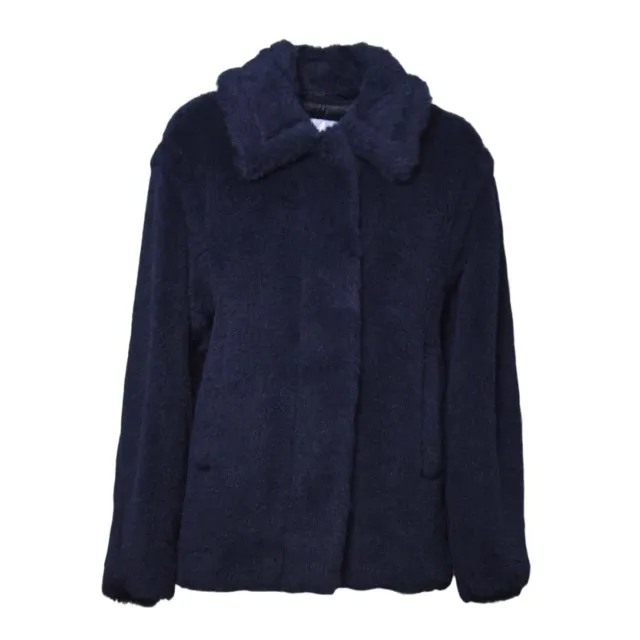 Max Mara Fuggito giaccone alpaca blu navy