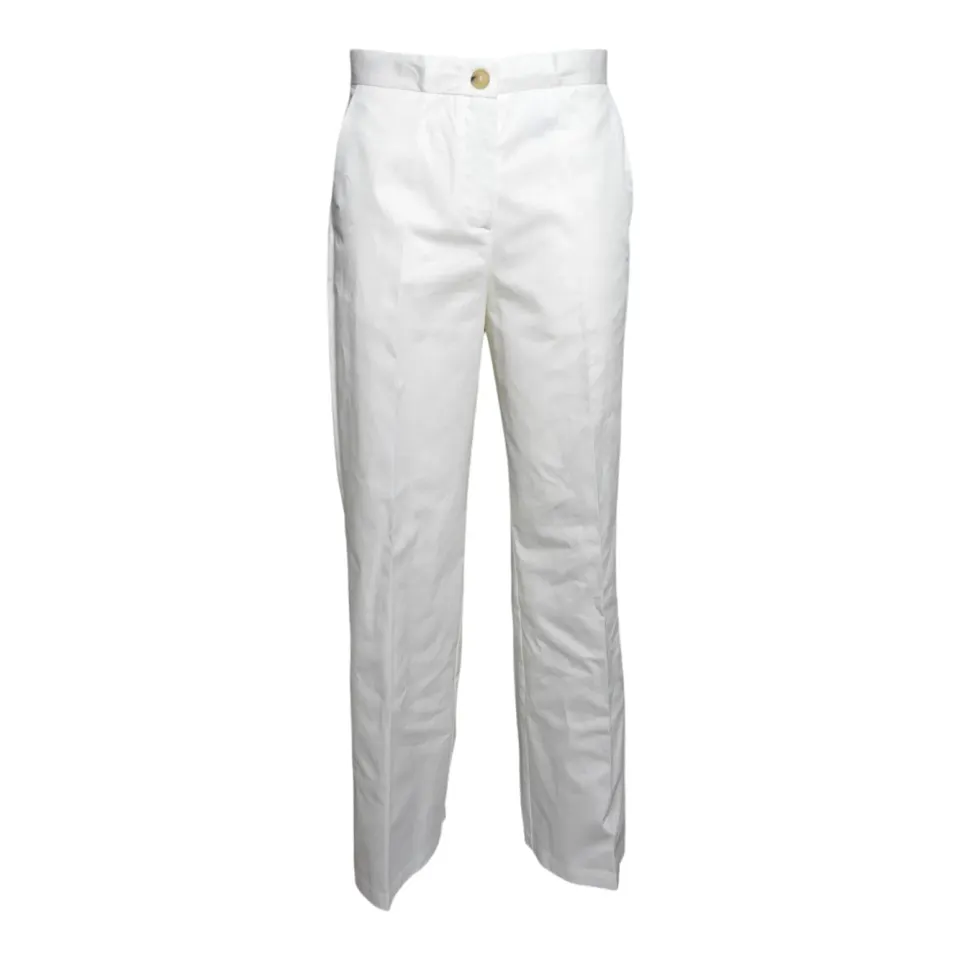 Solotre M1AB0223A02 pantalone donna panna cotone