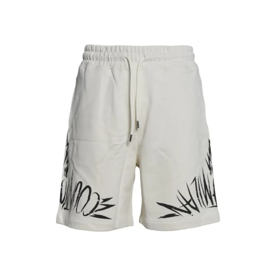 Marcelo Burlon S6CMMABE005 bermuda bianco cotone