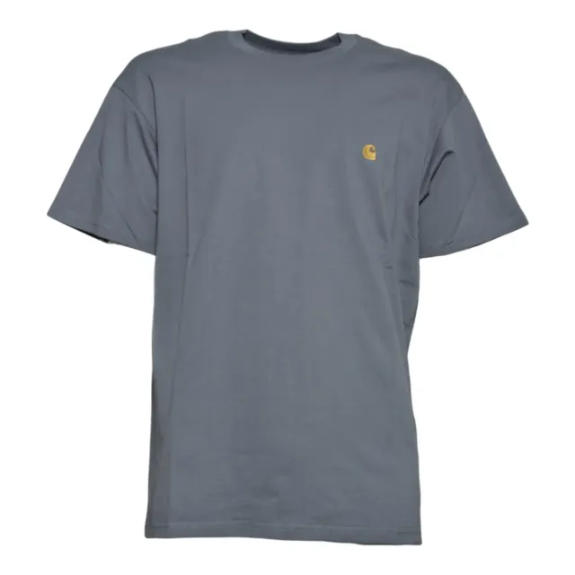 Carhartt WIP Chase t-shirt cotone blu/oro M