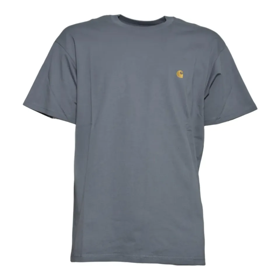 Carhartt WIP Chase t-shirt cotone blu/oro M