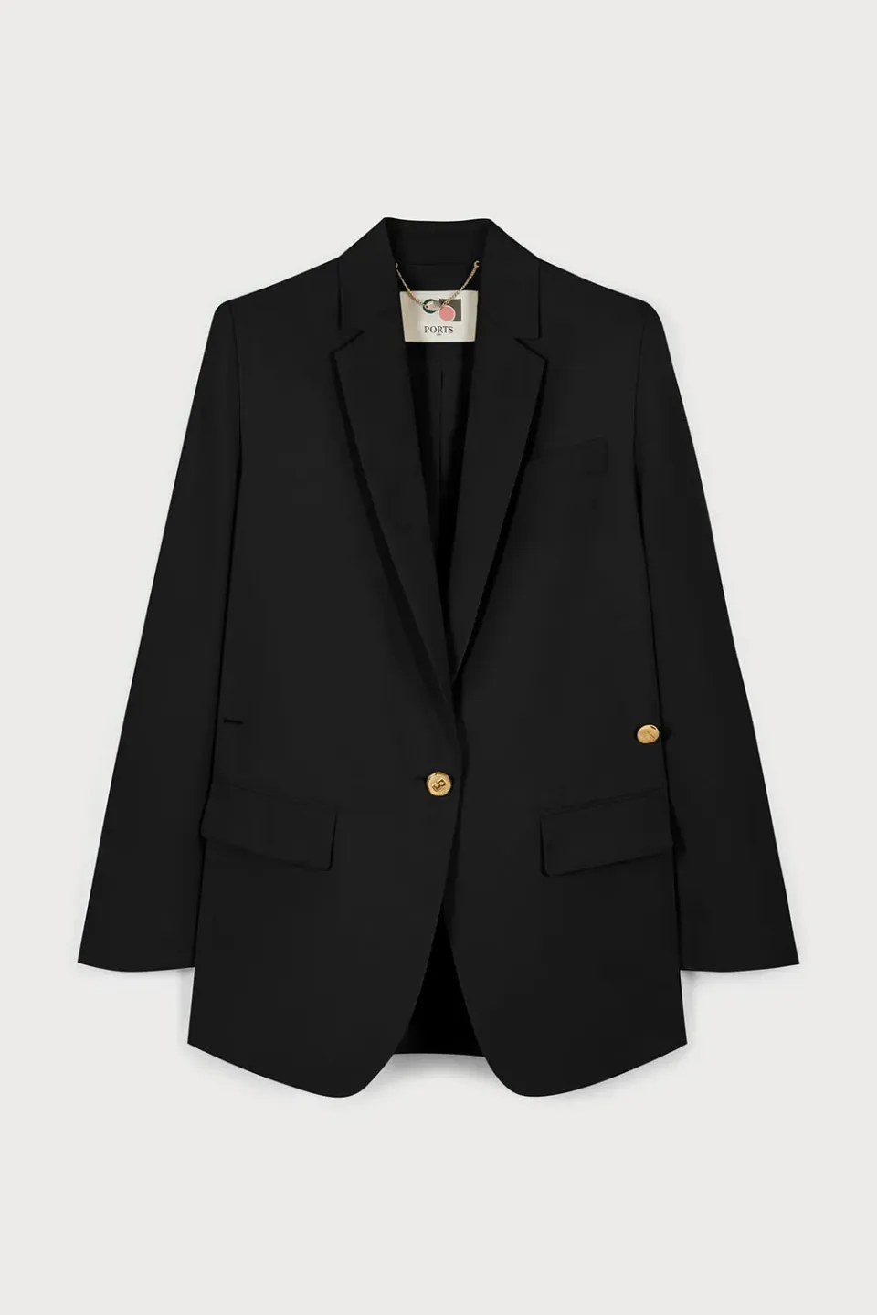 PORTS 1961 Timeless blazer nero monopetto sartoriale