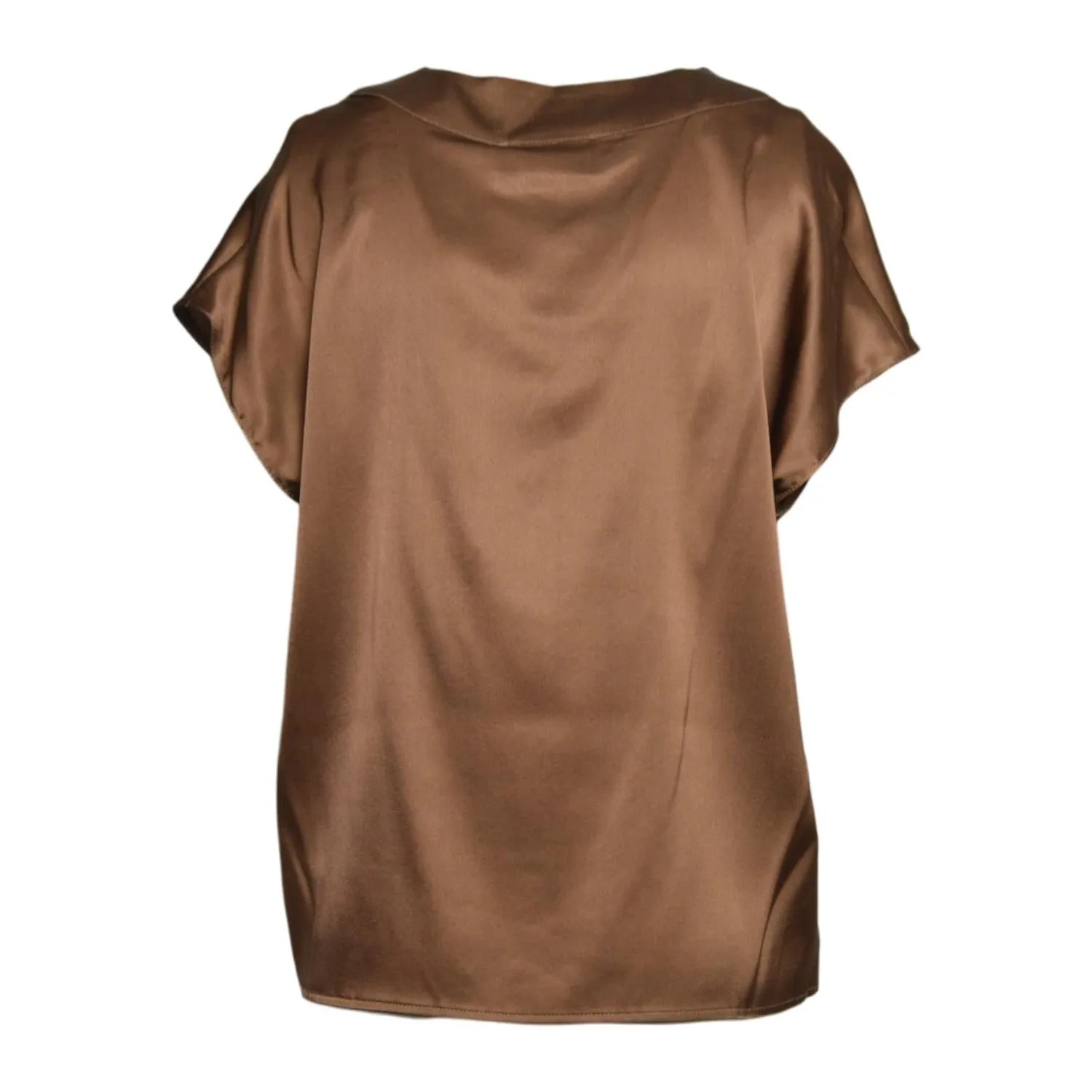 Solotre M1AB0091 t-shirt seta cioccolato taglia 40