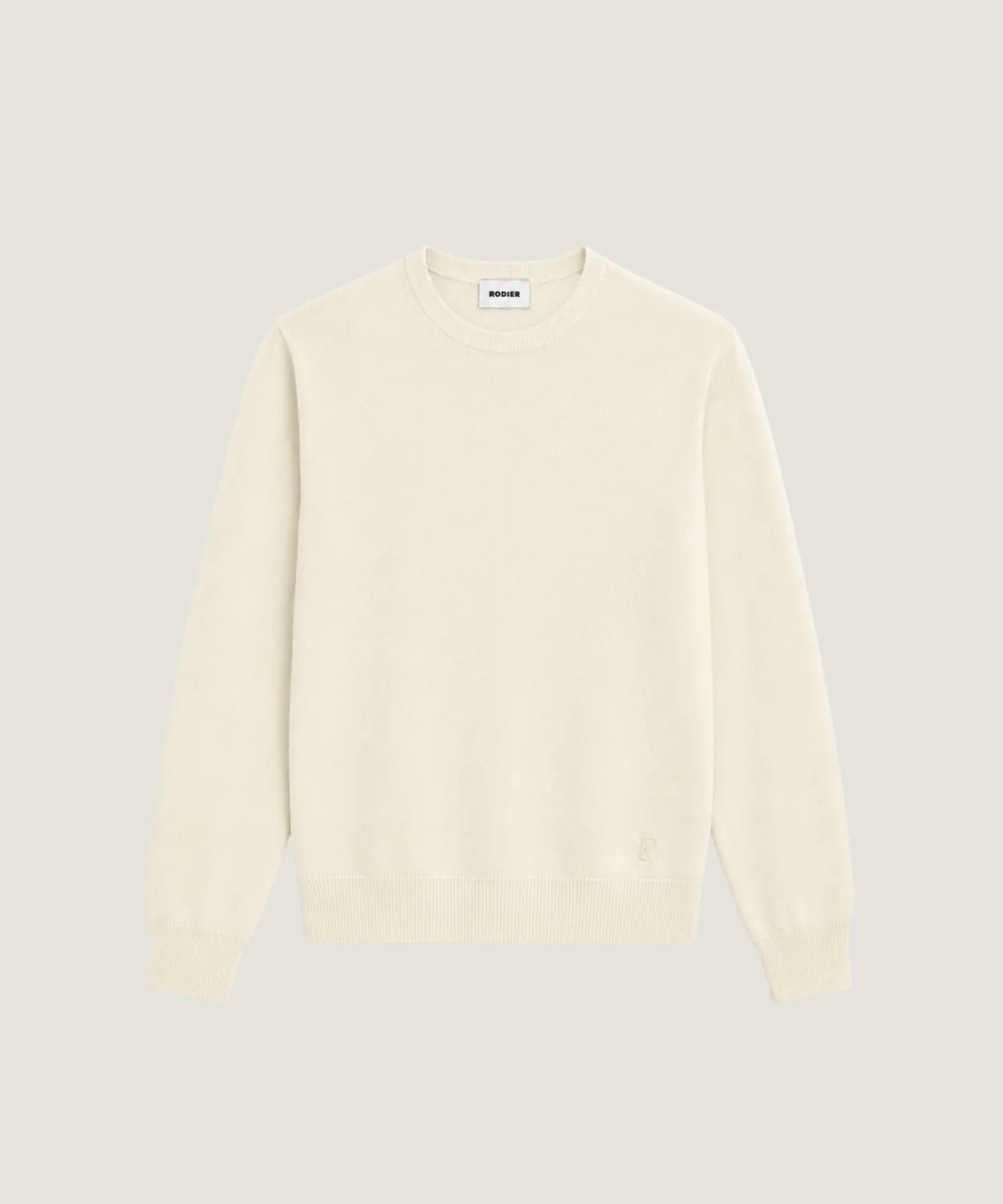 Rodier maglione girocollo merino bianco ecru uomo maglia
