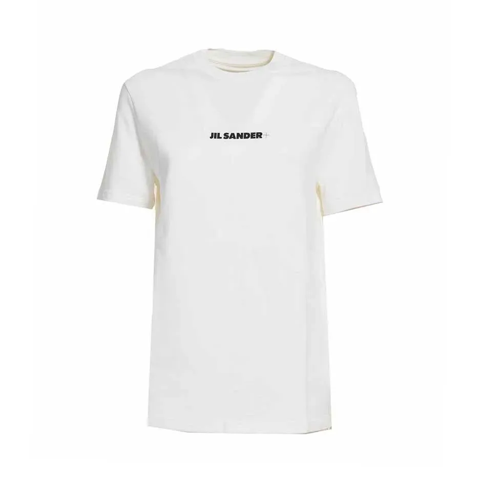 Jil Sander J40GC0118J20103 t-shirt panna cotone