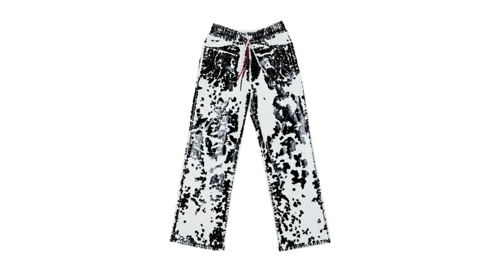 Marcello Pipitone Crack Pants pantaloni laminati