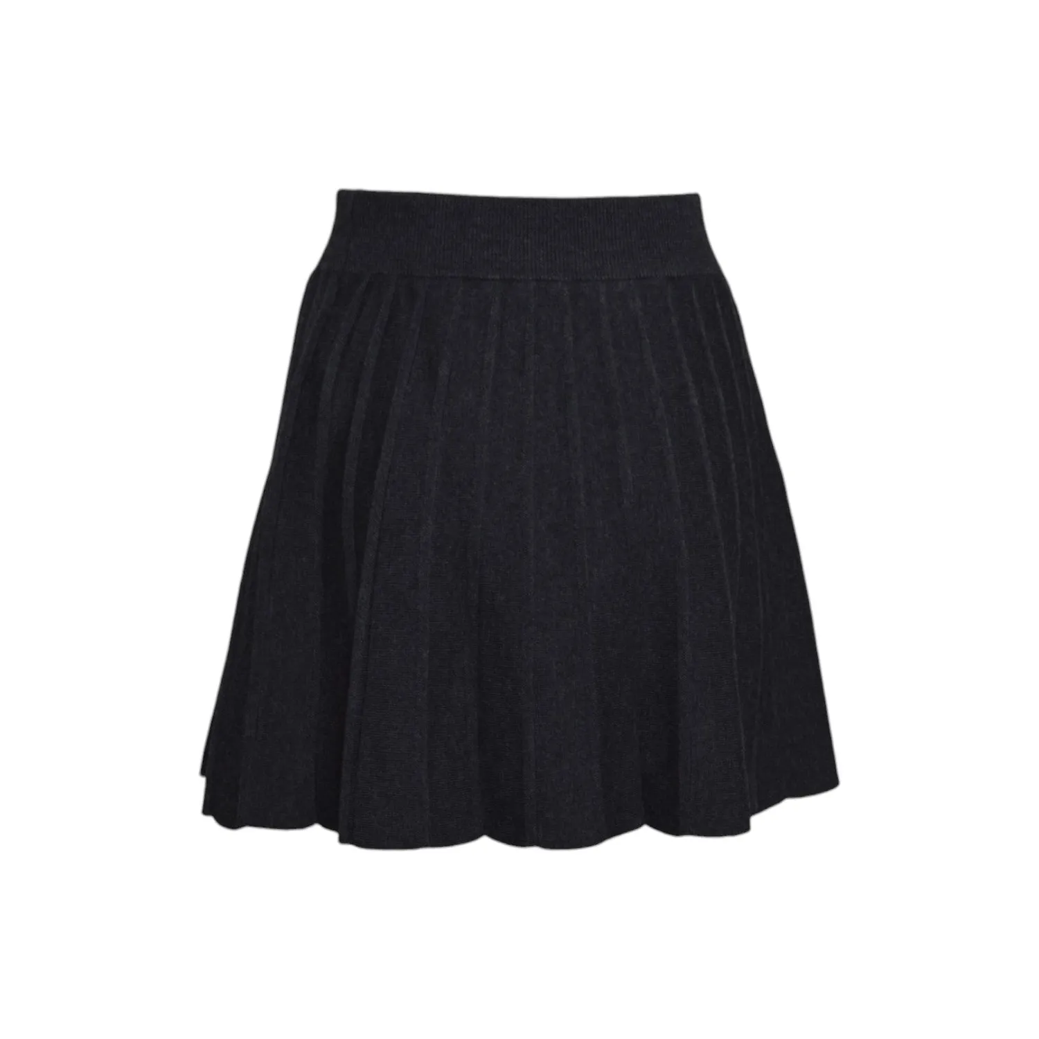 Saint Barth Irina gonna plissettata antracite maglia merino