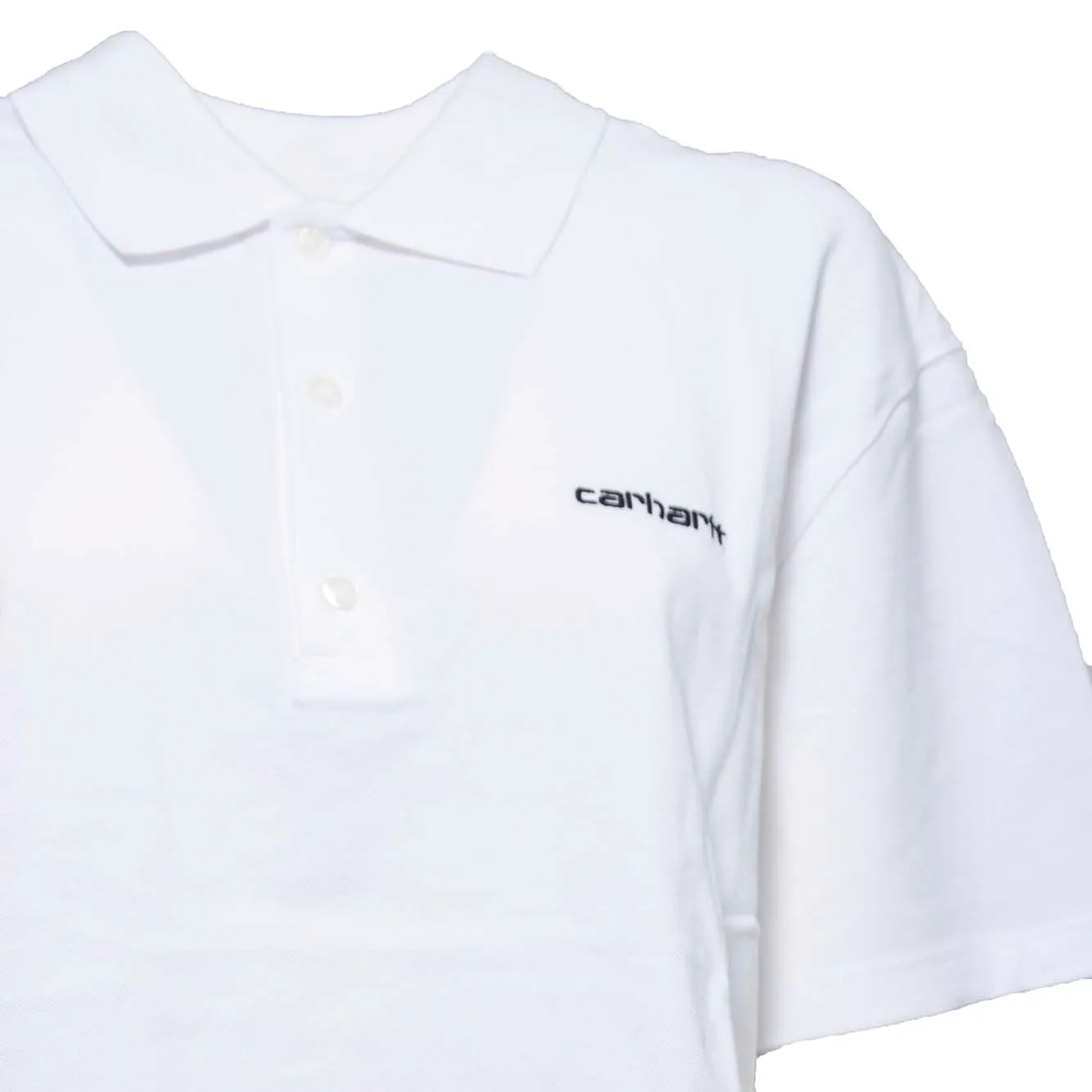 Carhartt WIP I034553 Script polo donna bianco nero