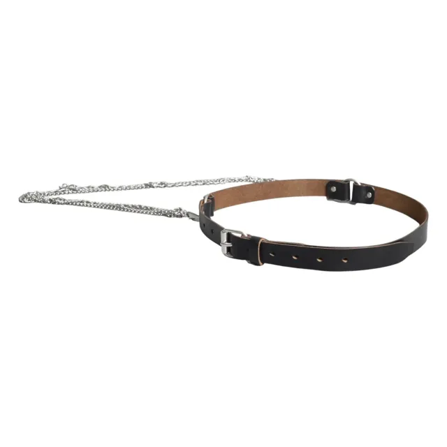 Our Legacy Chain A4268CHB Cintura Pelle Nera Catena