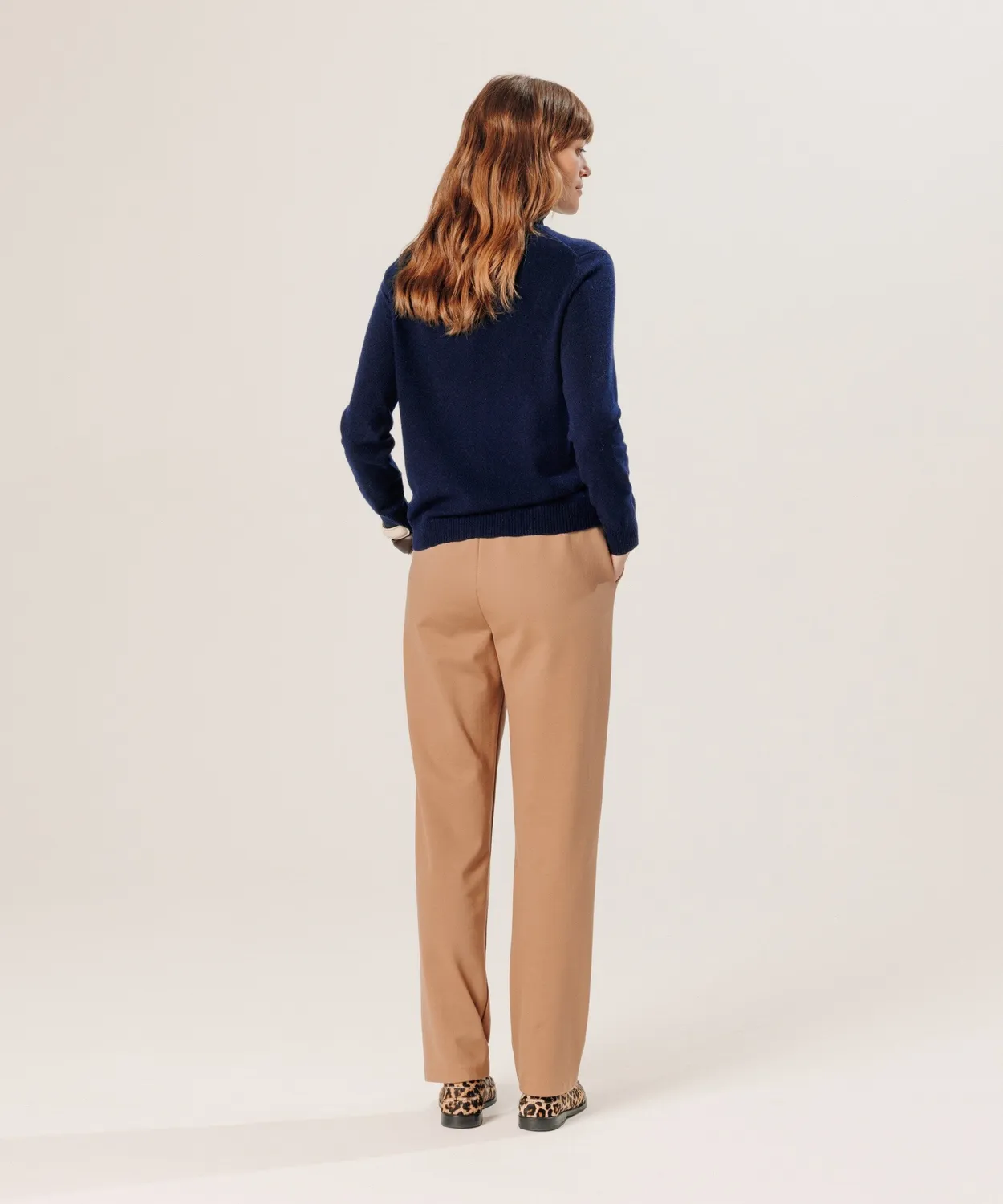 Rodier Maglione dolcevita cashmere blu notte 100% cashmere