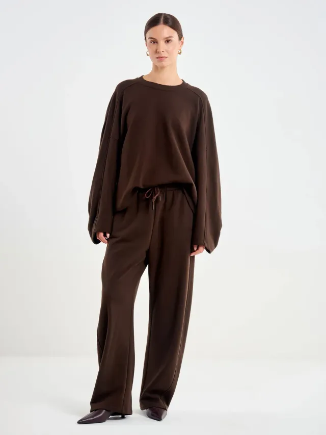Vicolo Pantalone Felpa Banana Fondente Cotone Taglia L