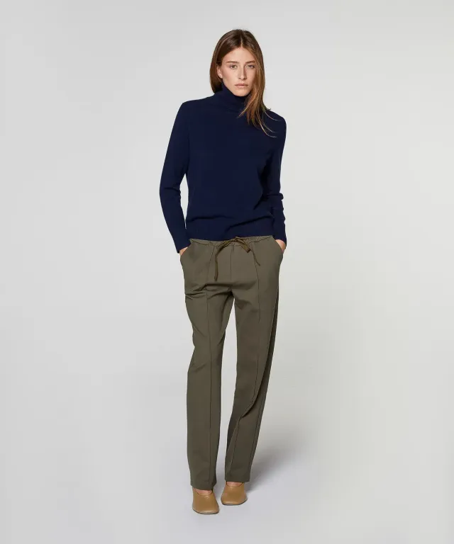 Rodier Dolcevita Cashmere Maglione Blu Marino
