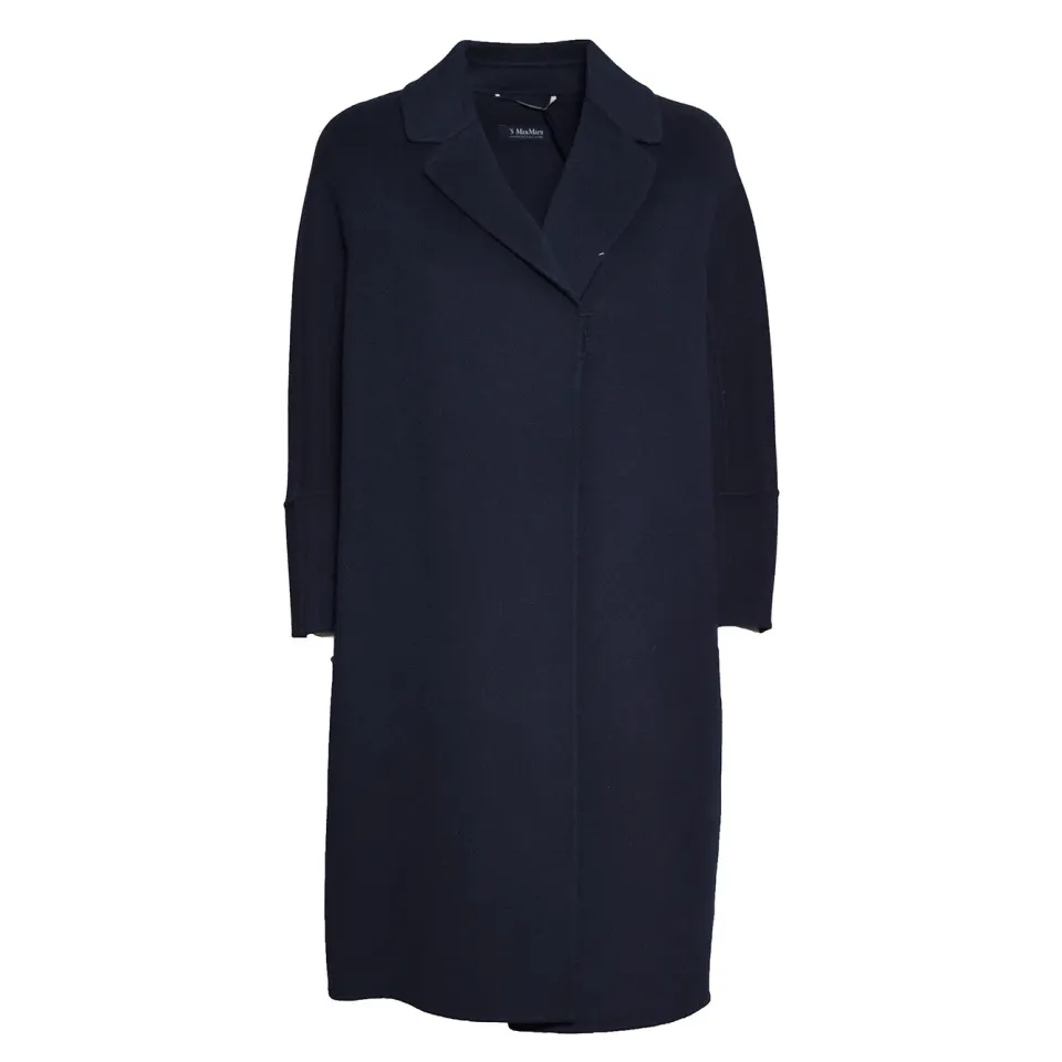 S Max Mara Arona cappotto lana blu notte