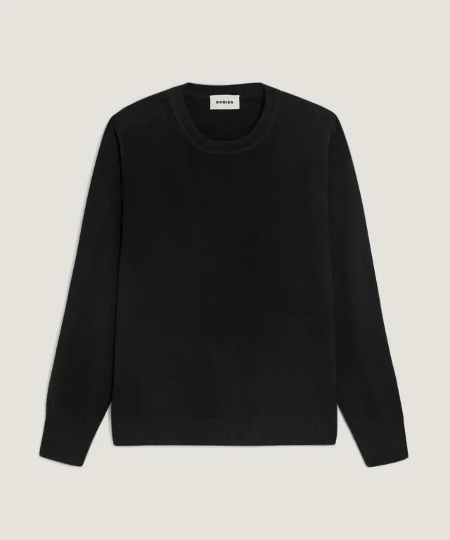 Rodier maglione girocollo cashmere nero 100%
