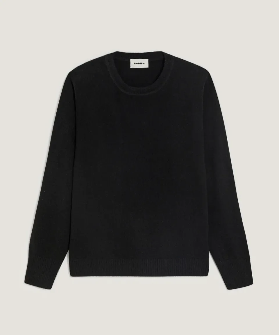 Rodier maglione girocollo cashmere nero 100%