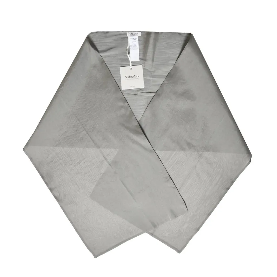 MaxMara Timeless Rose scialle grigio seta