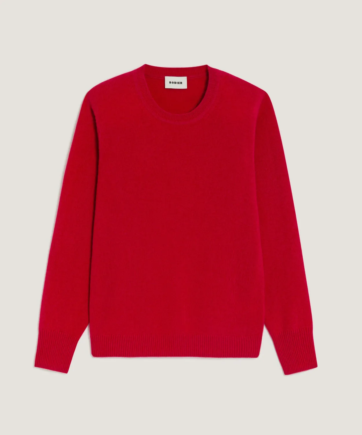 Rodier maglia girocollo cashmere 2 fili rosso