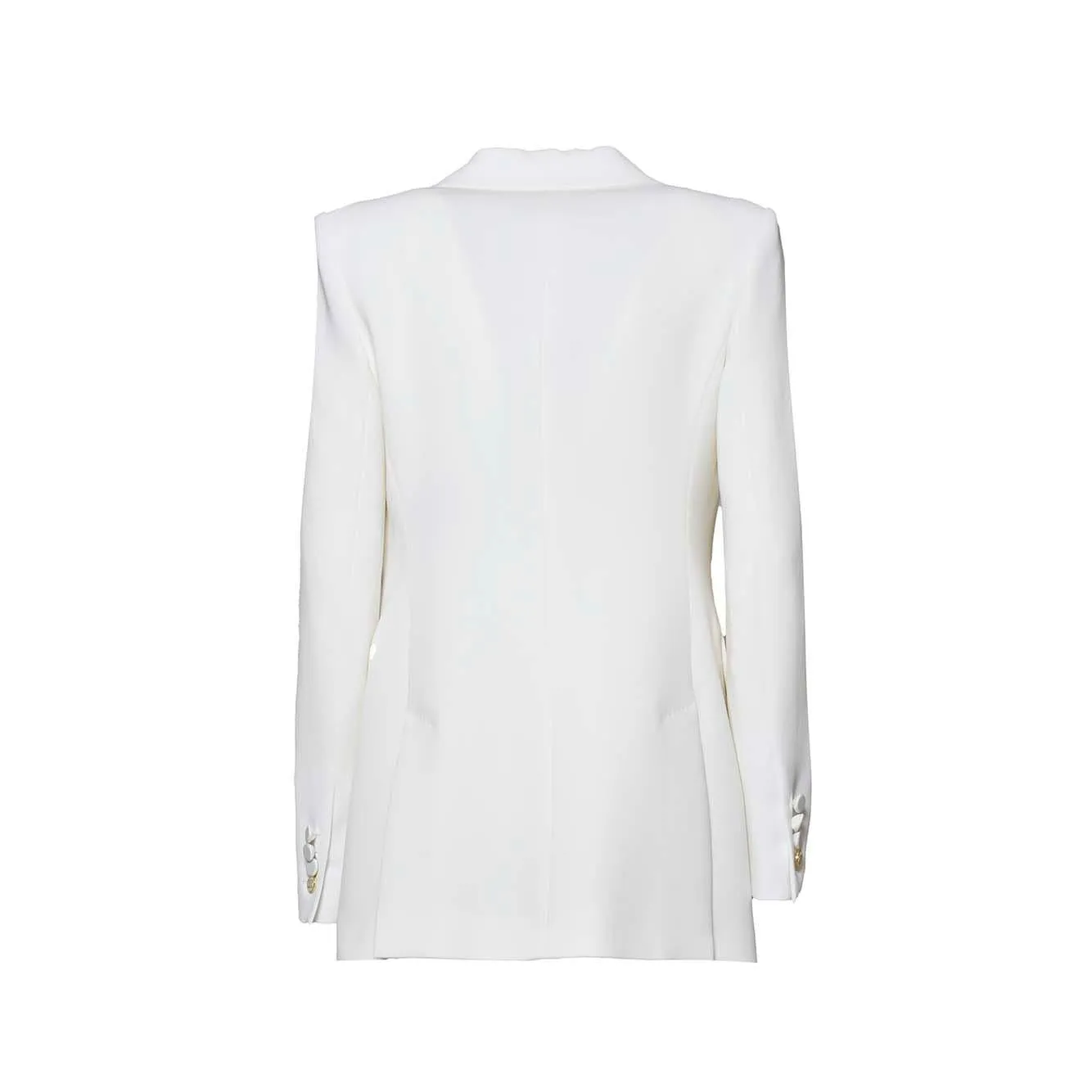 Max Mara Plinio giacca smoking bianco sporco in cady