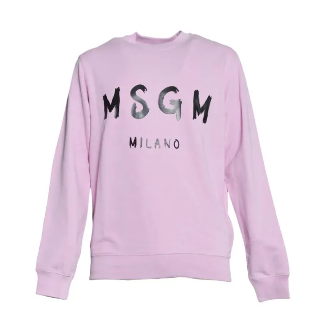 MSGM 3940MM513257799 felpa rosa XS in cotone