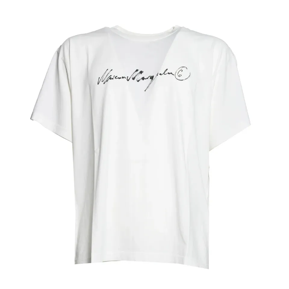MM6 Maison Margiela SH0GC0077 t-shirt uomo bianca cotone