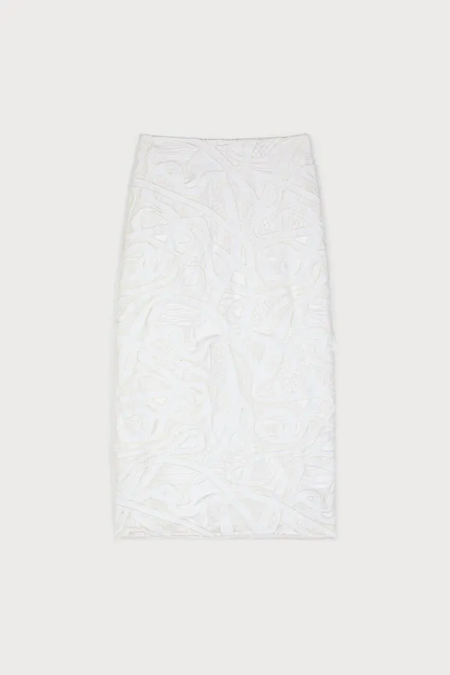 PORTS Weaving Lace gonna bianca pizzo