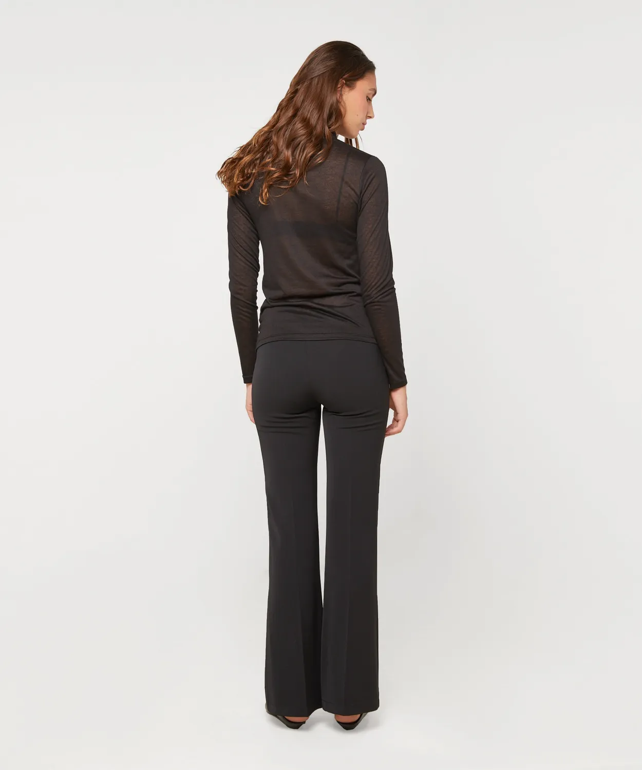 Rodier t-shirt drappeggiata nera maglia fine S