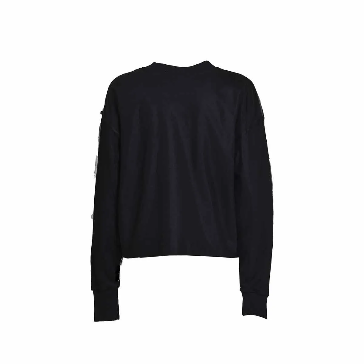 MSGM 3541MDM97237799 felpa nera tulle cotone M