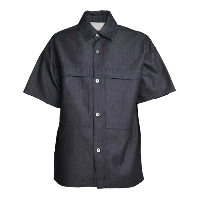 Jil Sander J47DL0182J46664 camicia blu manica corta