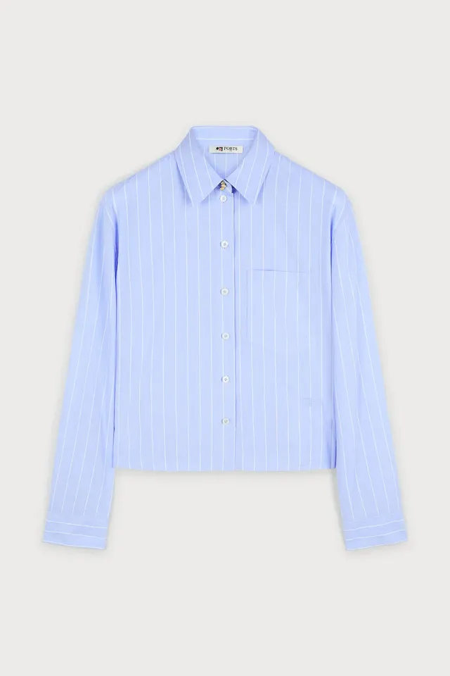 Ports 1961 PW126HLS09 camicia cropped gessata