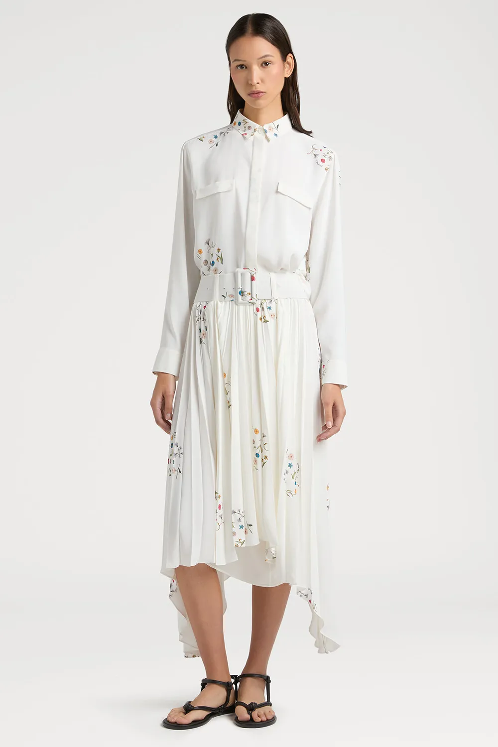 PORTS 1961 PS25 PW125HLS01 camicia bianca stampa garden 34