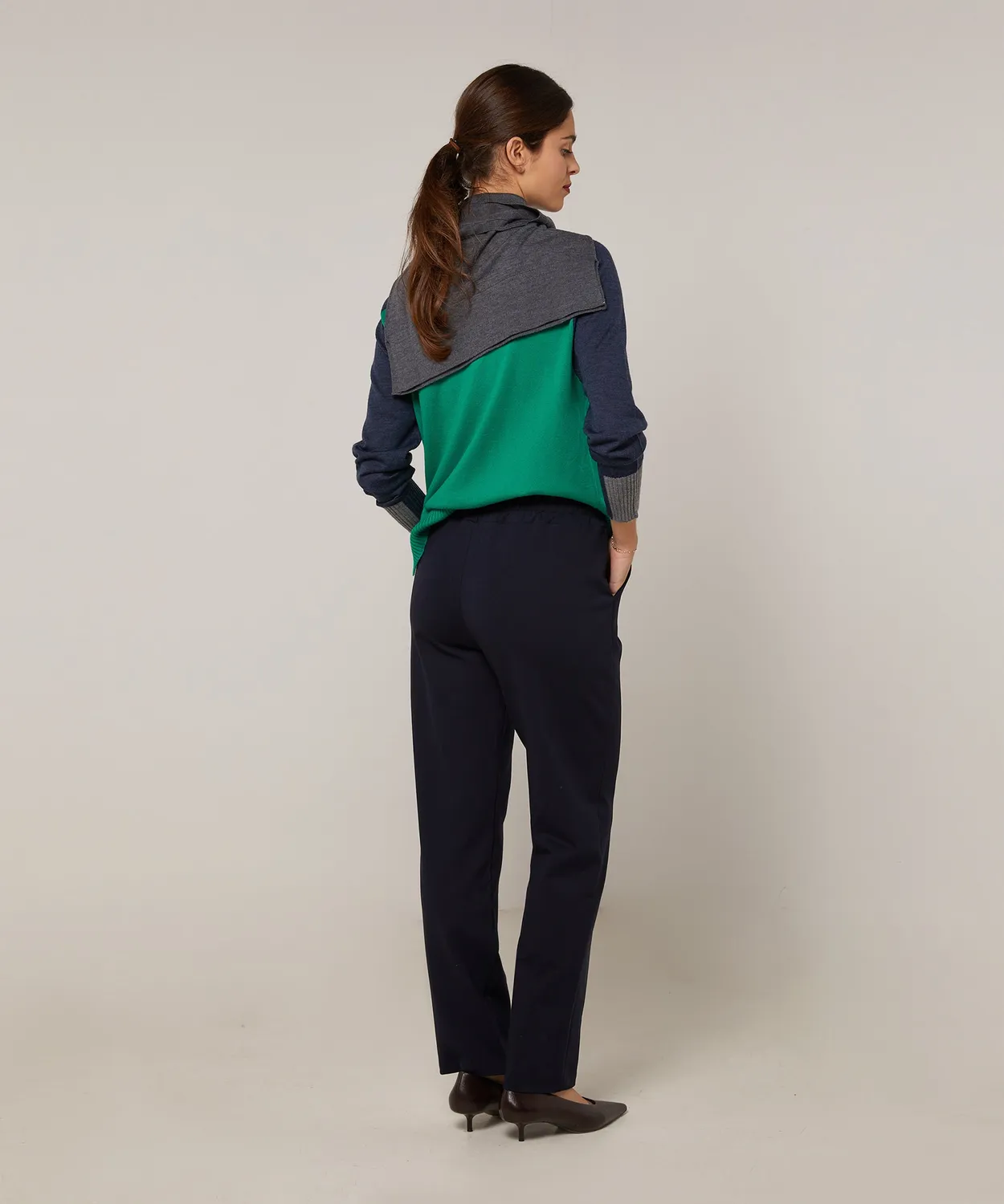 Rodier pantaloni jogging Milano blu navy maglia
