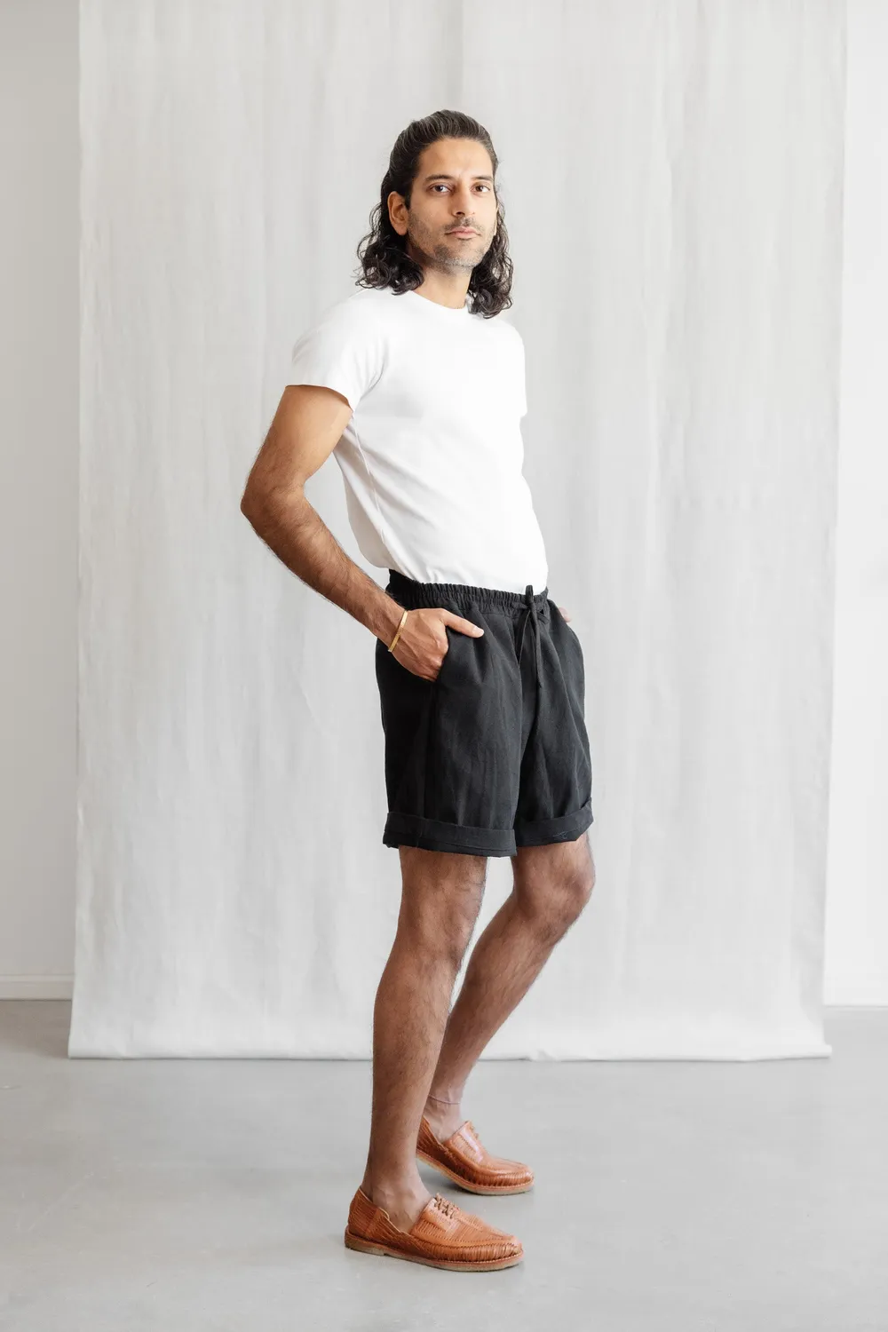 Jyoti Jhanvi pantaloncini cotone nero