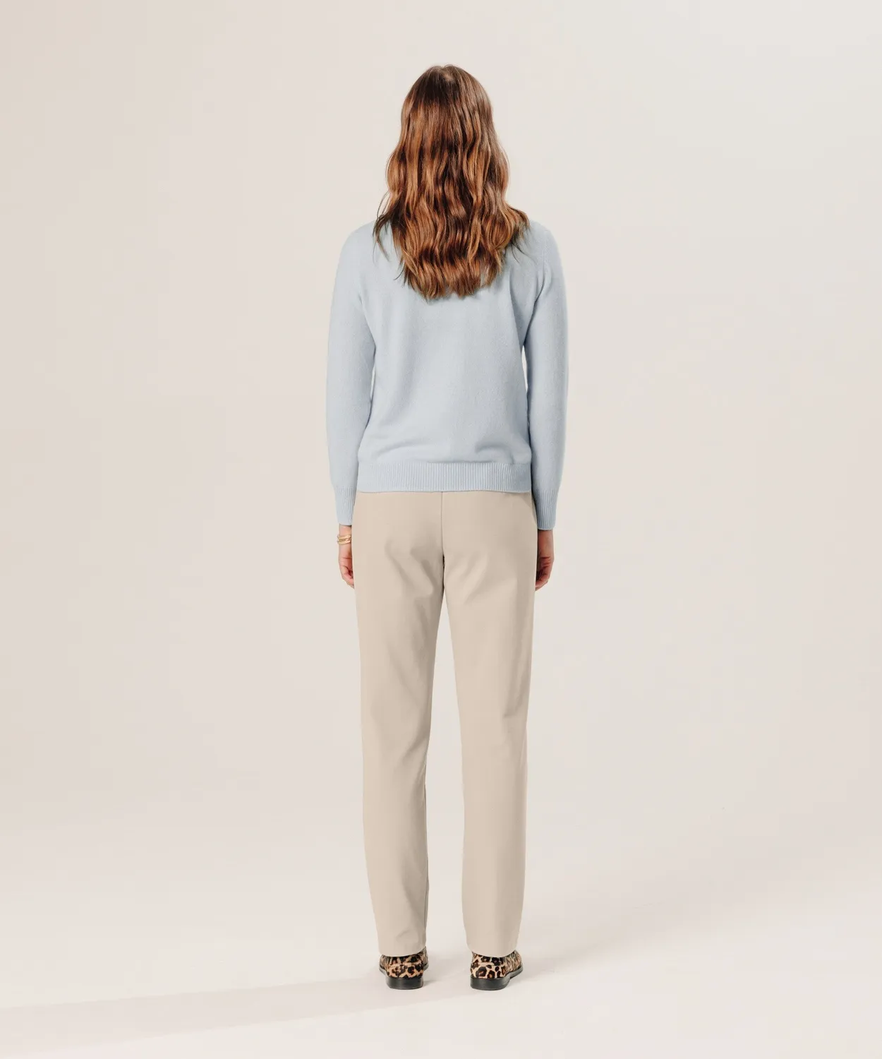 Rodier maglione girocollo cashmere donna celeste