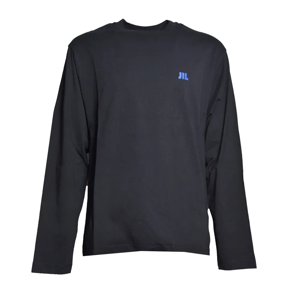 Jil Sander J22GC0282J45048 T-shirt manica lunga nera