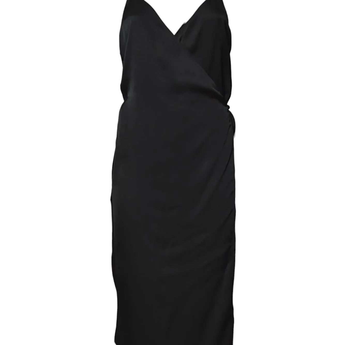 Nine Minutes 25SSNAB0020 abito raso nero viscosa