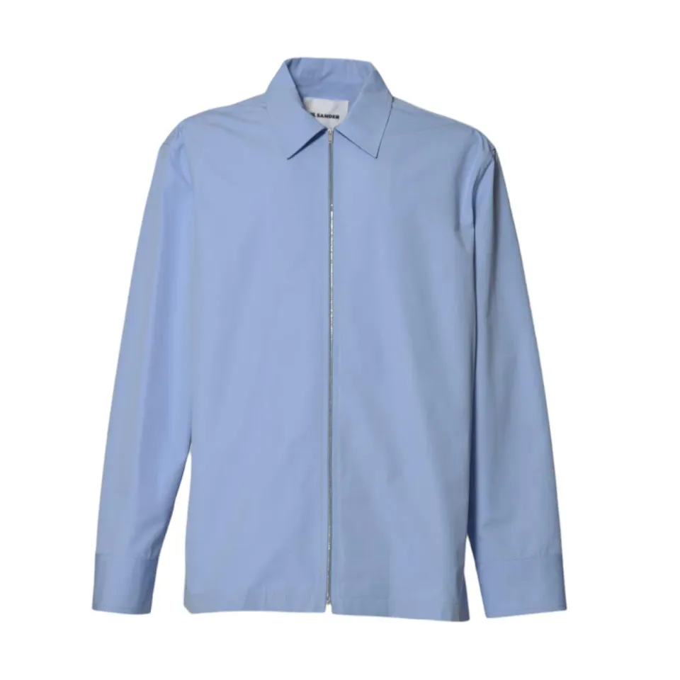 Jil Sander J61DL0014J45002 camicia azzurra cotone