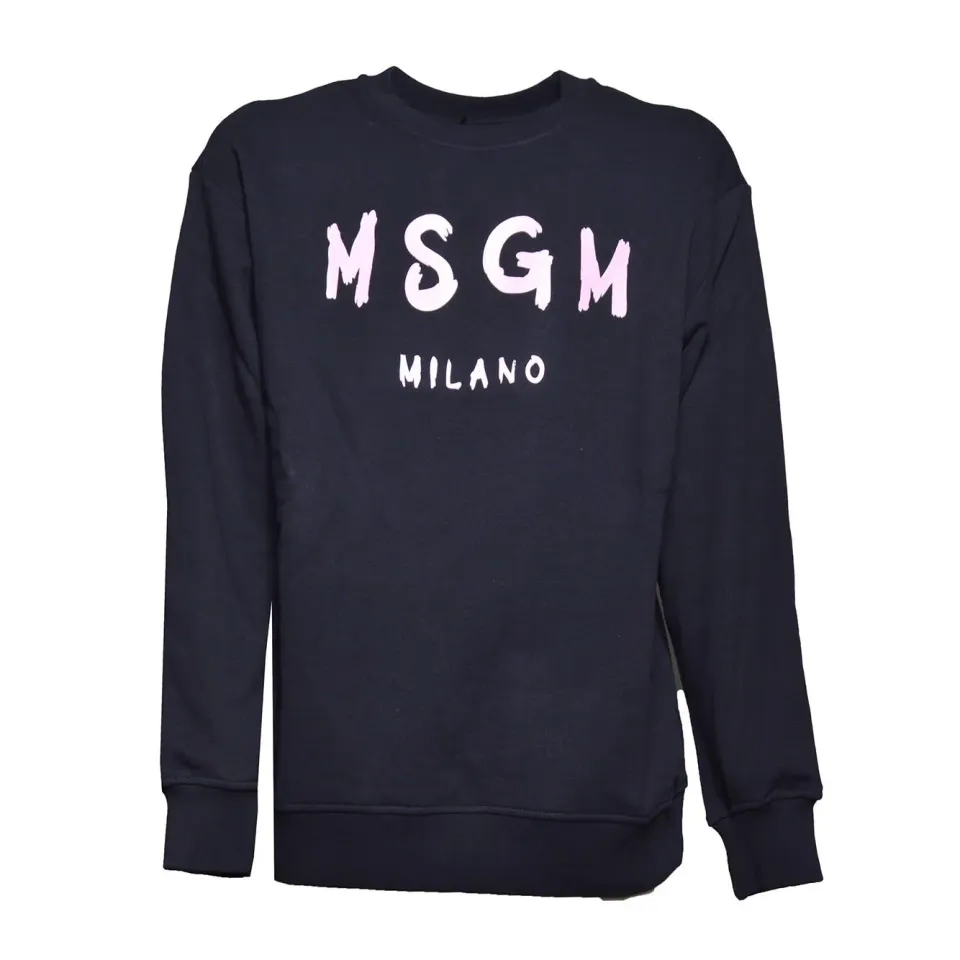 MSGM Junior S6MSJUSW007 felpa nera cotone