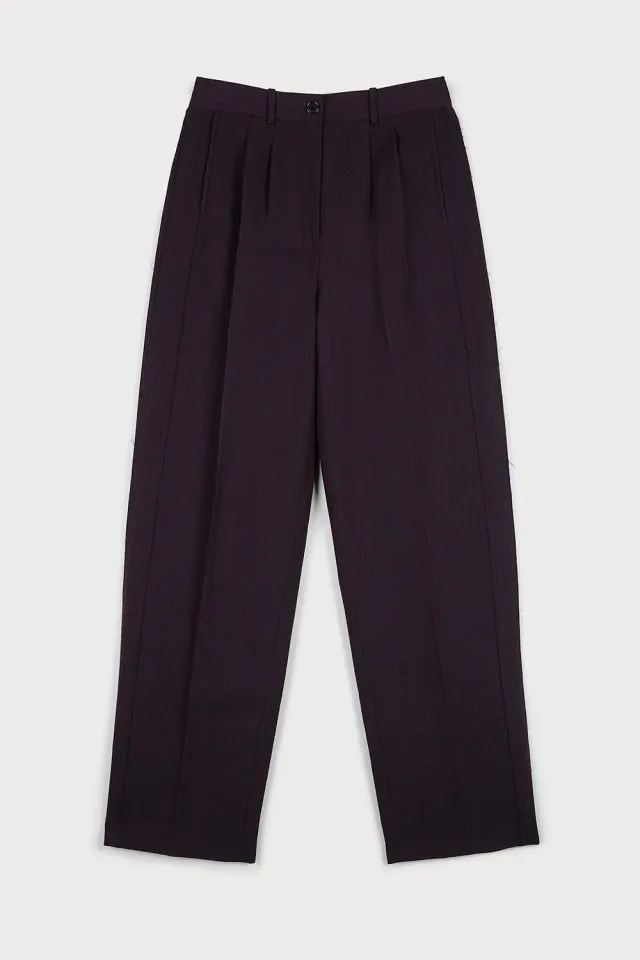 PORTS 1961 PW425TWL04 pantaloni bordeaux nero sartoriali