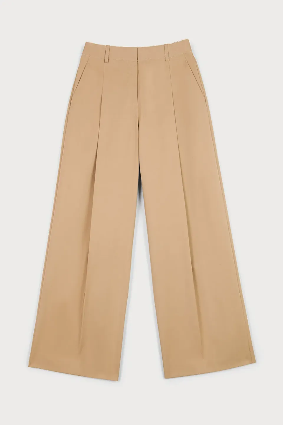 PORTS Pleated Camel pantaloni pieghe cammello 38