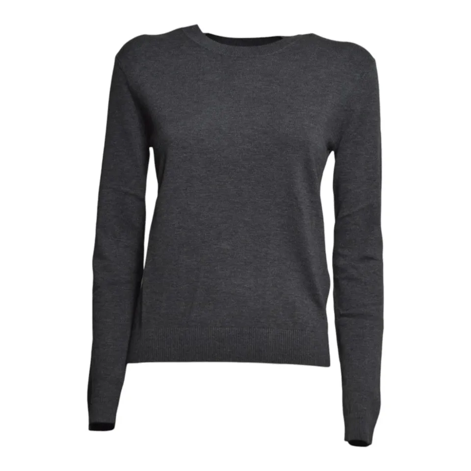 Max Mara Weekend Sicilia maglia girocollo grigia seta lana