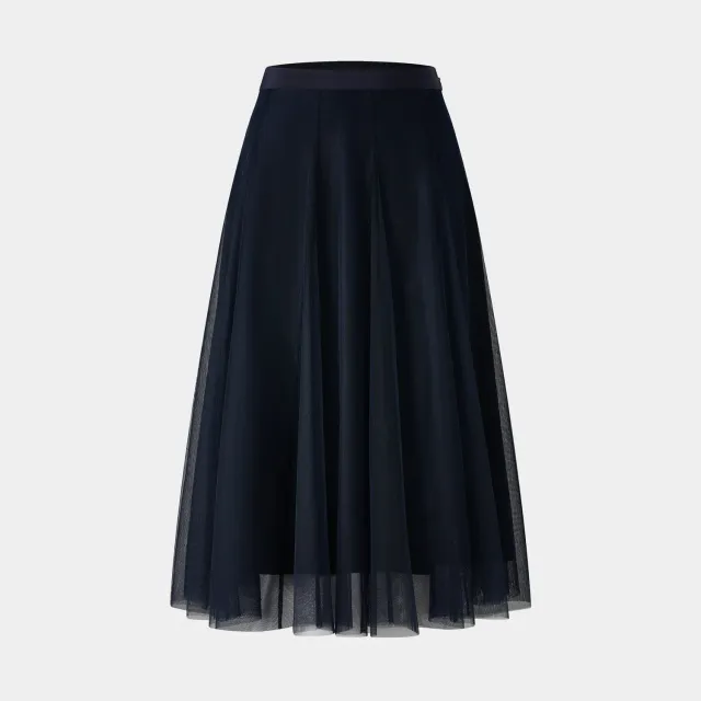 PORTS Tulle gonna midi navy strati tulle