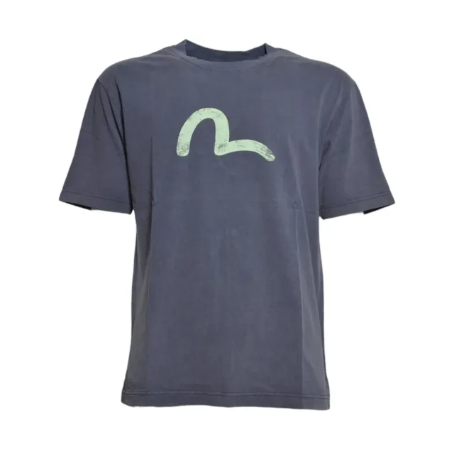 Evisu Vintage Seagull 2EAEJM6TS6098 t-shirt blu navy
