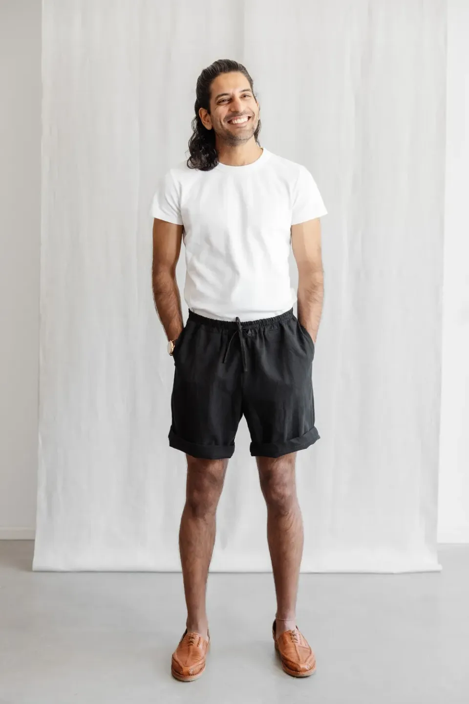Jyoti Jhanvi pantaloncini cotone nero