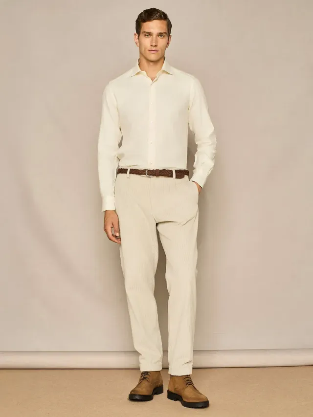 Paul Taylor Pantalone Wide Fit Velluto Ghiaccio