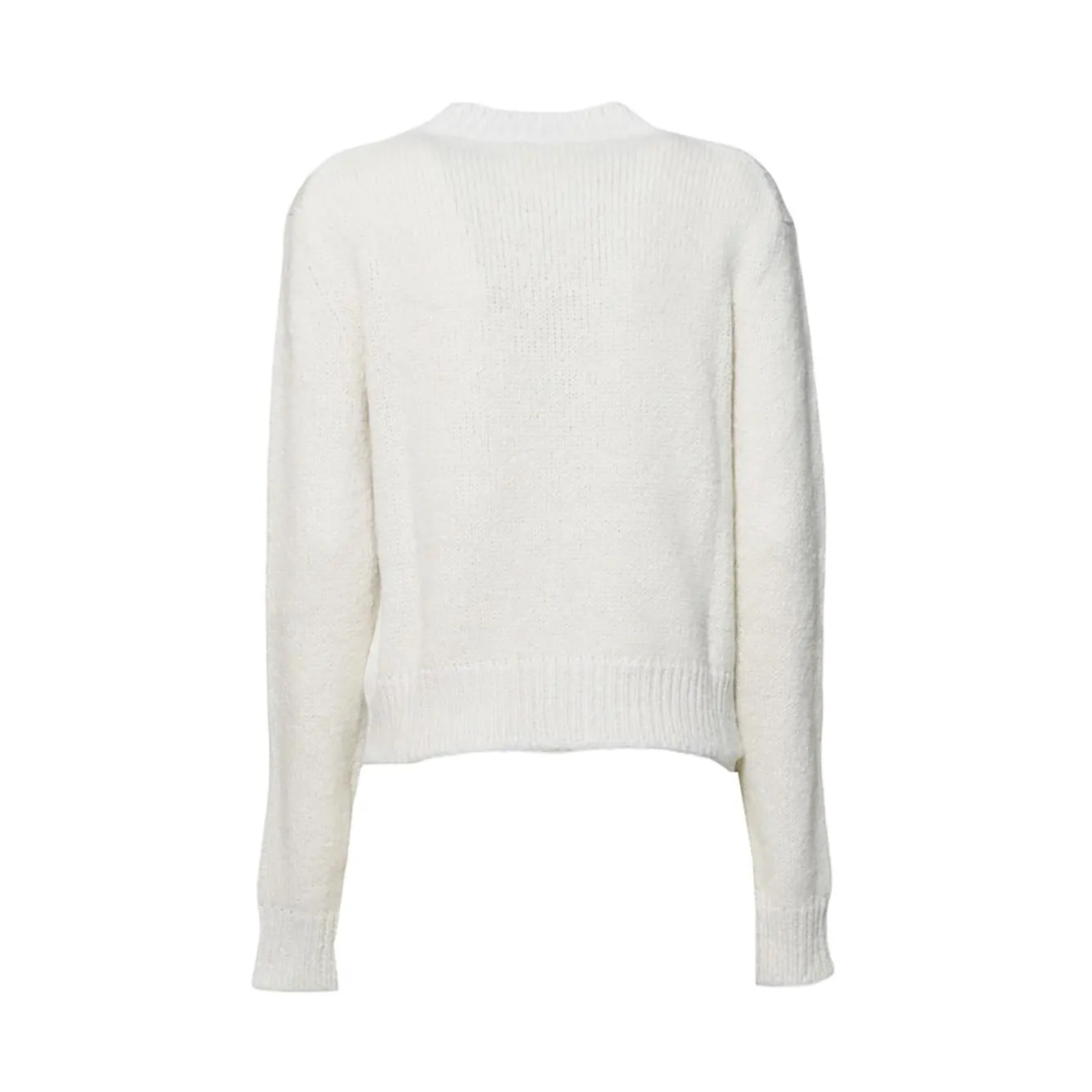 Jil Sander J02GP0190 pullover bianco gesso lana