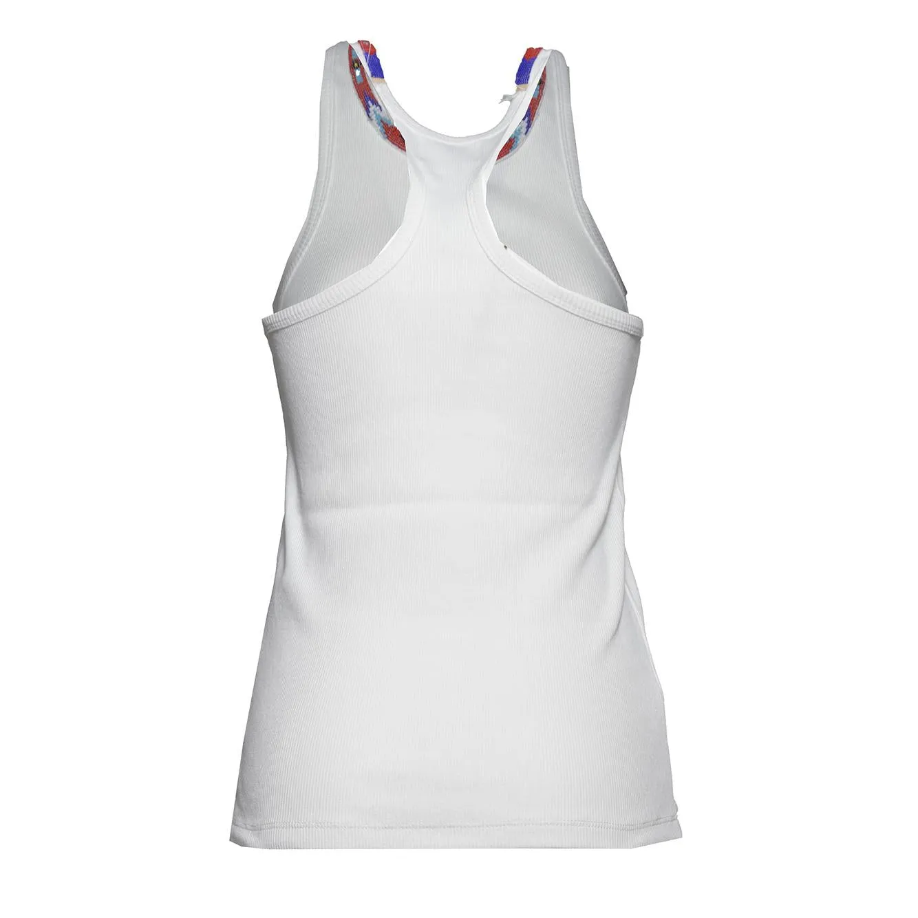 Front Street 8 37105 Top Cotone Bianco Perline S M L