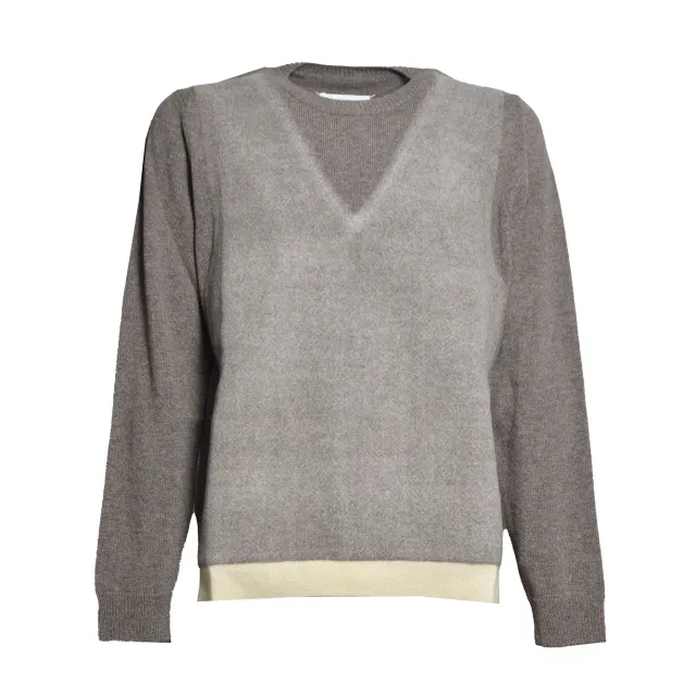 Maison Margiela S50HL0086M13304 Maglia Marrone