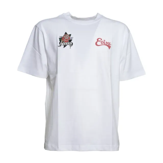 Evisu 2EAEJM6TS6099WHTX t-shirt uomo bianca